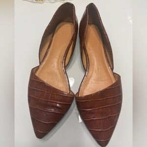 J. Crew Women's Rich Brown Embossed Loafers